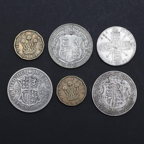 753 - A SMALL COLLECTION OF EDWARD VII, GEORGE V AND VI CIONS. A small collection of 20th century coins, s... 