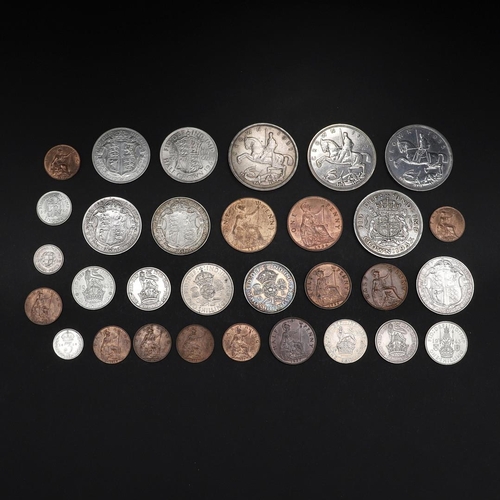 761 - A MIXED COLLECTION OF GEORGE V AND GEORGE VI COINS TO INCLUDE CROWNS AND OTHERS. George V and George... 