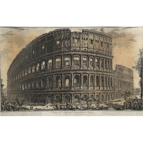 1 - GIOVANNI BATTISTA PIRANESI  (1720-1778). VEDUTA INTERNA DELLA BASILICA DI S. PIETRO IN VATICANO; VED... 