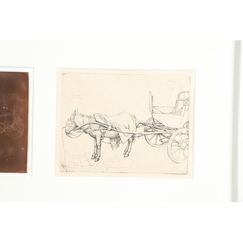 110 - HENRY MARTYN LACK (1909-1979). DONKEY AND CART. (d) Etching, 1958, with the original copper etching ... 