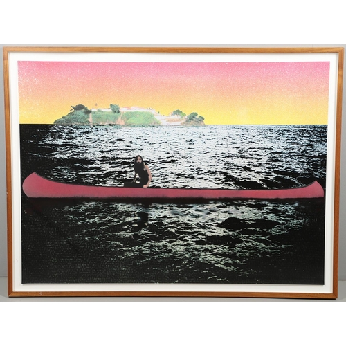 115 - PETER DOIG (B.1959). CANOE - ISLAND. (d) Screenprint, in colour, 2000, printed by Coriander Studios,... 