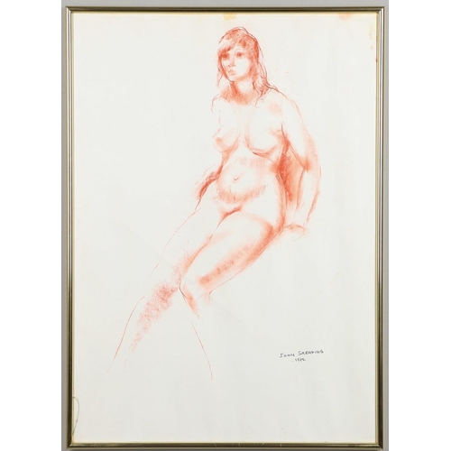 123 - JOHN SKEAPING, RA (1901-1980). LIFE STUDY: FEMALE NUDE. (d) Signed and dated 1972 in black fibretip,... 