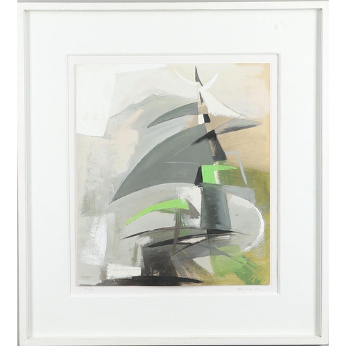 129 - JOHN WELLS (1907-2000). ABSTRACT 95/9, 1953. (d) Signed and dated 1953 and titled `95/9.` on the sup... 