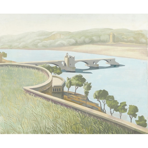 134 - MARY ADSHEAD (1904-1995). LE PONT D'AVIGNON. (d) Signed and dated indistinctly (76?), also signed an... 