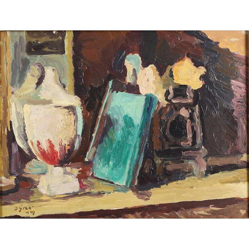 163 - DUNCAN GRANT (1885-1978). THE MANTELPIECE. (d) Signed and dated `-1 29`, oil on canvas
32 x 42cm.

E... 