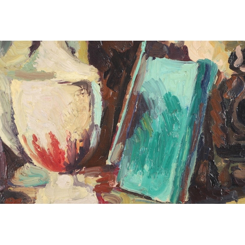 163 - DUNCAN GRANT (1885-1978). THE MANTELPIECE. (d) Signed and dated `-1 29`, oil on canvas
32 x 42cm.

E... 