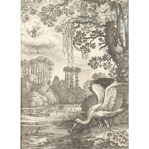 2 - WENCESLAUS HOLLAR (1607-1677). THE FABLES OF AESOP. Ten, etchings, from the set of 82, originally pu... 