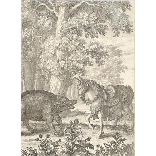 2 - WENCESLAUS HOLLAR (1607-1677). THE FABLES OF AESOP. Ten, etchings, from the set of 82, originally pu... 