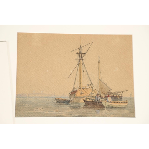 27 - A GROUP OF TWELVE MARINE WATERCOLOURS & DRAWINGS. To comprise examples by or attributed to Edward Du... 