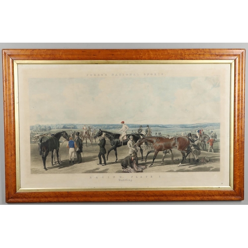 4 - JOHN FREDERICK HERRING (1795-1865). After. FORES'S NATIONAL SPORTS: RACING (PLATES 1-4). Four, aquat... 