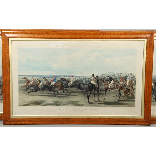 4 - JOHN FREDERICK HERRING (1795-1865). After. FORES'S NATIONAL SPORTS: RACING (PLATES 1-4). Four, aquat... 