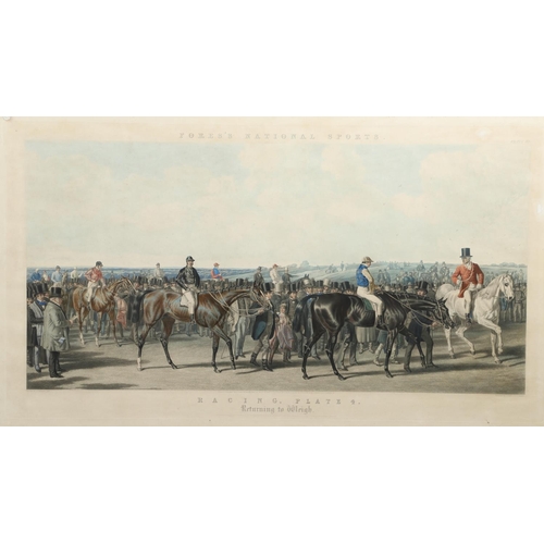 4 - JOHN FREDERICK HERRING (1795-1865). After. FORES'S NATIONAL SPORTS: RACING (PLATES 1-4). Four, aquat... 