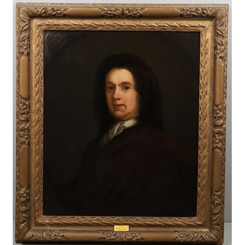 59 - ENGLISH SCHOOL, 17/18TH CENTURY. PORTRAIT OF MR GILBERT, POSSIBLE FOUNDER OF `GILBERT'S CHARITY` OF ... 