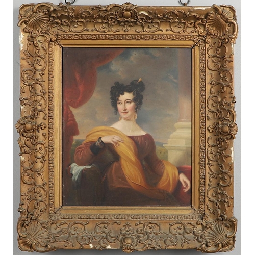 70 - THOMAS PHILLIPS, RA (1770-1845). Follower of. PORTRAIT OF MARY FRANCES FITZGERALD (1779-1855), MOTHE... 