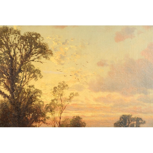 80 - C** MURRAY (CIRCA 1900-1920). A RURAL SCENE AT TWILIGHT. Signed, oil on canvas
40 x 59.5cm.  *Condit... 