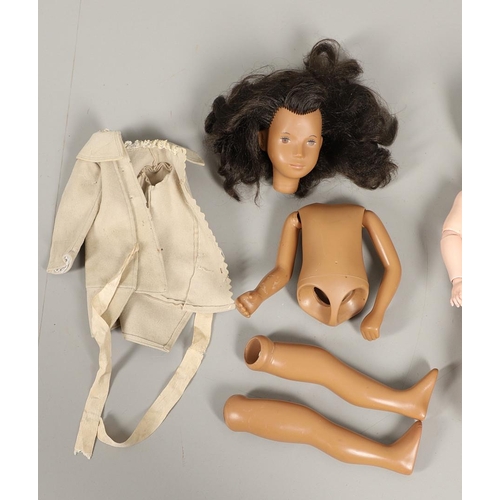 525 - SIMON & HALBIG BISQUE HEAD DOLL, SASHA DOLL & OTHER DOLLS. A mixed lot including a Simon & Halbig bi... 