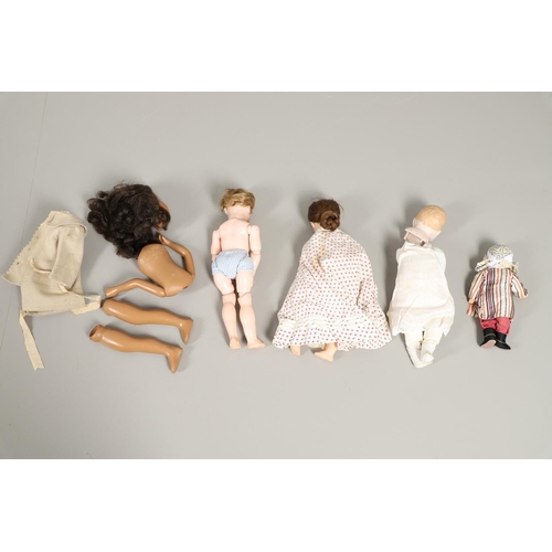 525 - SIMON & HALBIG BISQUE HEAD DOLL, SASHA DOLL & OTHER DOLLS. A mixed lot including a Simon & Halbig bi... 