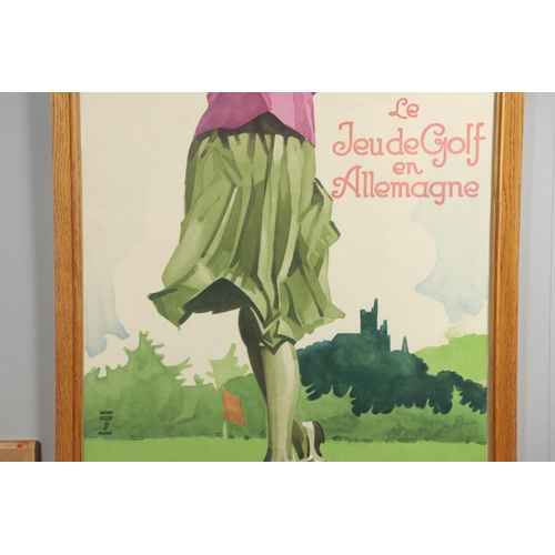 536 - VINTAGE FRENCH GOLF POSTERS - MARSEILLE & ANOTHER. Including a vintage poster of 'Golf Club Marseill... 