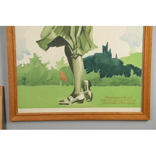 536 - VINTAGE FRENCH GOLF POSTERS - MARSEILLE & ANOTHER. Including a vintage poster of 'Golf Club Marseill... 