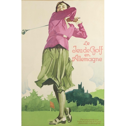 536 - VINTAGE FRENCH GOLF POSTERS - MARSEILLE & ANOTHER. Including a vintage poster of 'Golf Club Marseill... 