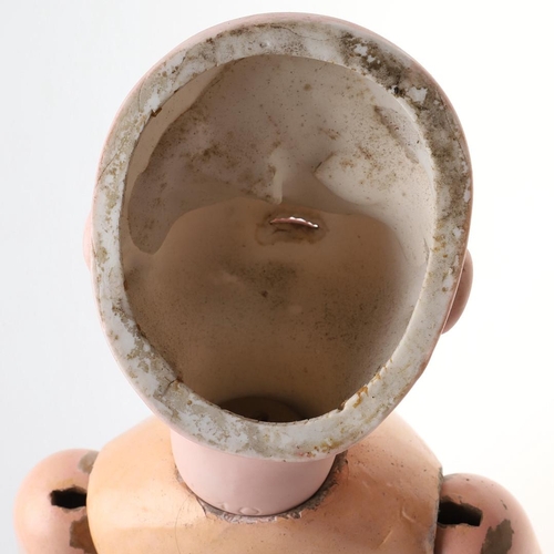 538 - FRENCH JUMEAU BISQUE HEAD DOLL. The large doll with fixed almond glass eyes, open mouth and pierced ... 