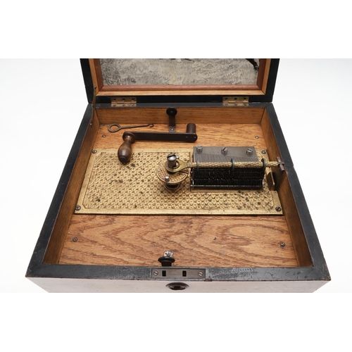 561 - A LATE 19TH CENTURY WALNUT CASED POLYTHON. A late 19thc Walnut cased polython, with a serial number ... 