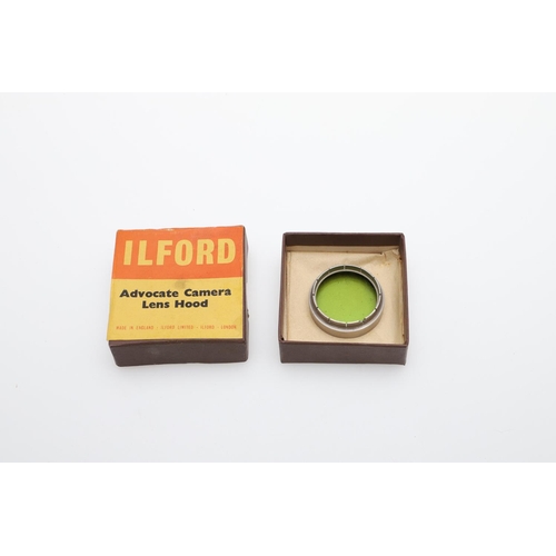 562 - ILFORD ADVOCATE CAMERA & ILFORD ACCESSORIES. An lford Advocate camera with a white body, with a Dall... 