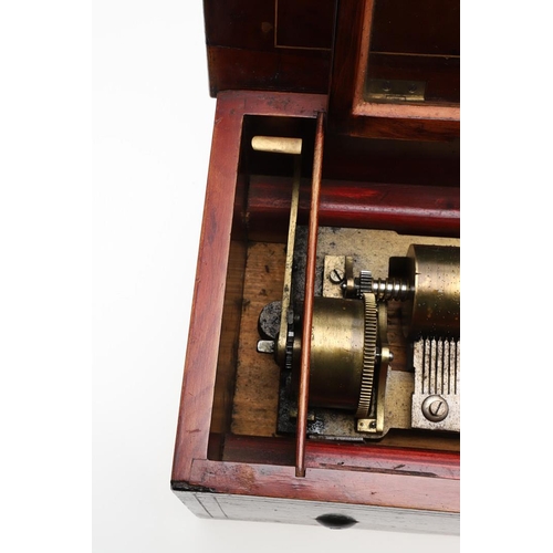 563 - LARGE VICTORIAN MUSIC BOX - 8 AIR. A Victorian music box with a 8 air movement, with start/stop and ... 