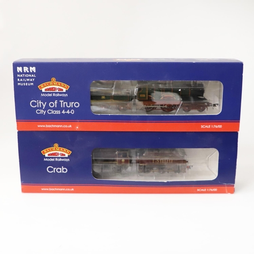 591 - BACHMANN BOXED 00 GAUGE LOCOMOTIVES - CITY OF TRURO & CRAB. Including 31-725NRM City of Truro 3440, ... 