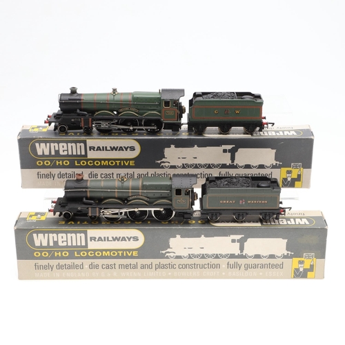 623 - WRENN BOXED 00 GAUGE LOCOMOTIVES - DEVIZES CASTLE & CLUN CASTLE. Including W2222 GWR Devizes Castle ... 