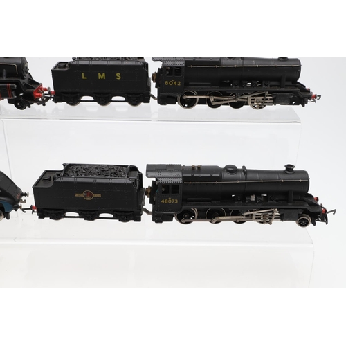 636 - WRENN 00 GAUGE LOCOMOTIVES. A qty of unboxed Wrenn locomotives including Barnstaple 34005, Sir Nigel... 