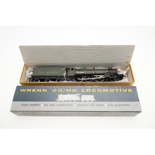 637 - WRENN 00 GAUGE LOCOMOTIVES. Including W2218 80033 tank locomotive, Clun Castle 7029 (wrong box with ... 