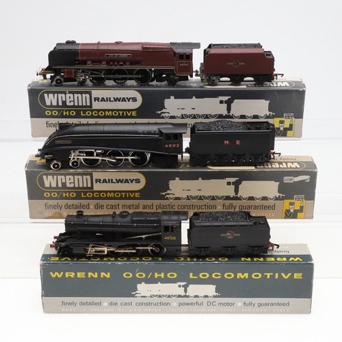 638 - WRENN 00 GAUGE LOCOMOTIVES. Including W2224 48109 locomotive, W2213 Peregrine 4903, and W2226 City o... 