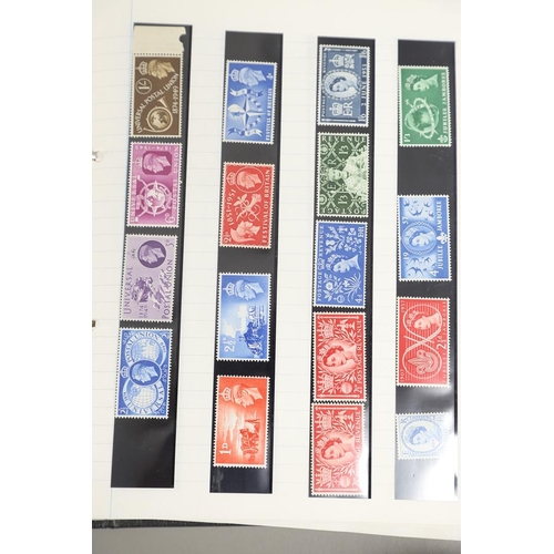 650 - LARGE GREAT BRITAIN STAMP COLLECTION. A large collection of 14 albums with used and mint stamps from... 