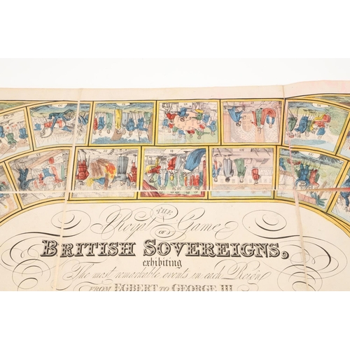 653 - THE ROYAL GAME OF BRITISH SOVEREIGNS, AN EARLY 19TH CENTURY TABLE OR BOARD GAME. 'The Royal Game of ... 