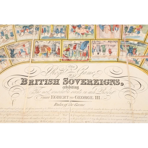 653 - THE ROYAL GAME OF BRITISH SOVEREIGNS, AN EARLY 19TH CENTURY TABLE OR BOARD GAME. 'The Royal Game of ... 