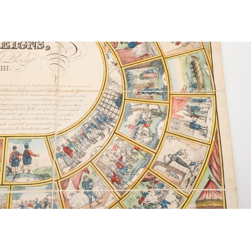 653 - THE ROYAL GAME OF BRITISH SOVEREIGNS, AN EARLY 19TH CENTURY TABLE OR BOARD GAME. 'The Royal Game of ... 