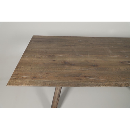 674 - HEALS - ARBORI MODERN OAK DINING TABLE. A large Arbori grey wash wild oak dining table, with a recta... 