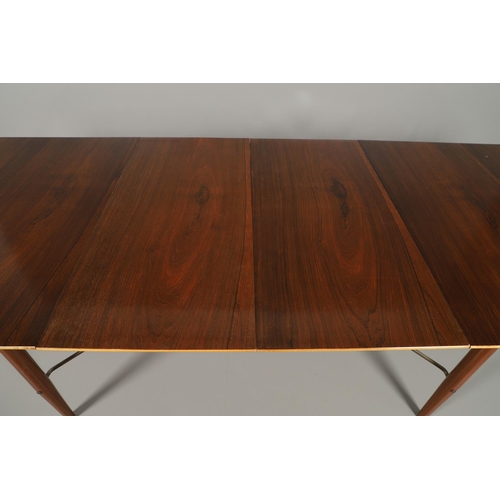 675 - ROBIN DAY FOR HILLE - 1950S ALBERMALE ROSEWOOD DINING TABLE. The rosewood veneered top with agba woo... 