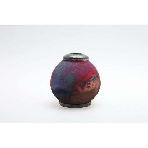 677 - ALAN WALLWORK (1931-2019) - SPLIT FORM SEED VASE. A split form seed vase, with pierced decoration, s... 