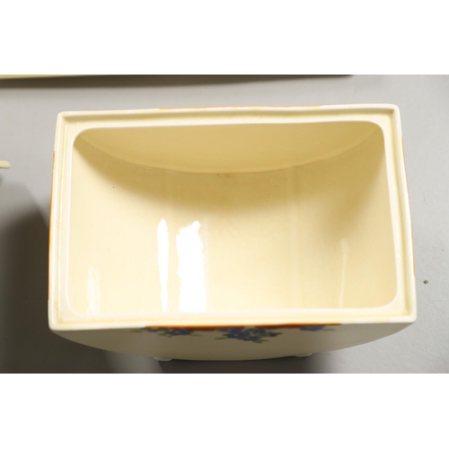 680 - CLARICE CLIFF - BIARRITZ DINNER SERVICE. Pattern No 6198, each piece painted with a elongated tree o... 