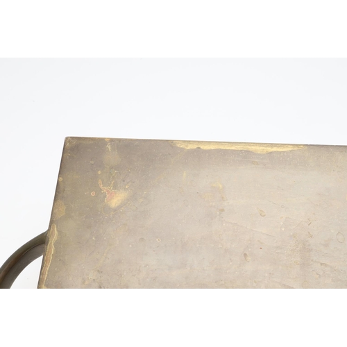 681 - WIENER WERKSTATTE - JOSEF HOFFMAN (1870-1956) BRASS TRAY. A brass Secessionist Movement rectangular ... 