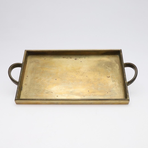 681 - WIENER WERKSTATTE - JOSEF HOFFMAN (1870-1956) BRASS TRAY. A brass Secessionist Movement rectangular ... 