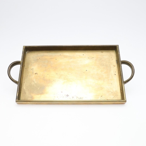 681 - WIENER WERKSTATTE - JOSEF HOFFMAN (1870-1956) BRASS TRAY. A brass Secessionist Movement rectangular ... 