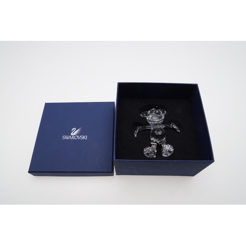 685 - SWAROVSKI BOXED GLASS FIGURES - DISNEY INCLUDING MICKEY MOUSE. Three boxed glass figures including M... 