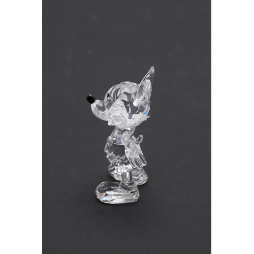 685 - SWAROVSKI BOXED GLASS FIGURES - DISNEY INCLUDING MICKEY MOUSE. Three boxed glass figures including M... 