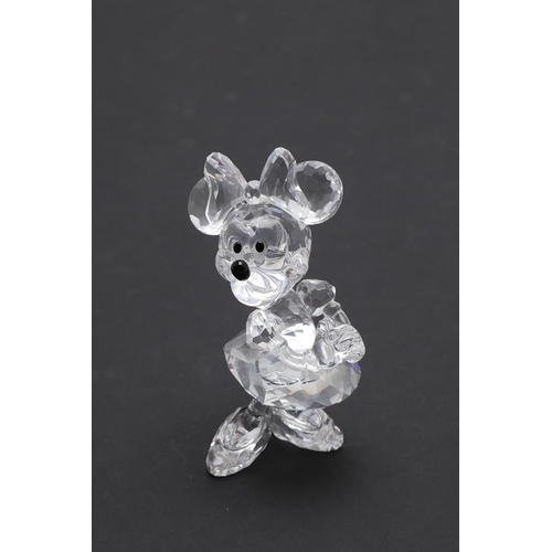 685 - SWAROVSKI BOXED GLASS FIGURES - DISNEY INCLUDING MICKEY MOUSE. Three boxed glass figures including M... 