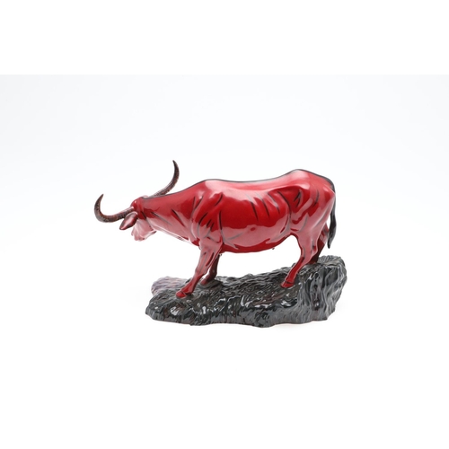 688 - A ROYAL DOULTON ARCHIVES FLAMBE 'WATER BUFFALO'. A large flambe model of a Water Buffalo, BA 59, 114... 