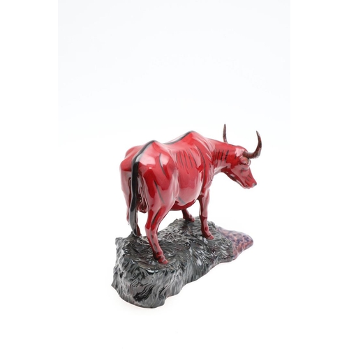 688 - A ROYAL DOULTON ARCHIVES FLAMBE 'WATER BUFFALO'. A large flambe model of a Water Buffalo, BA 59, 114... 