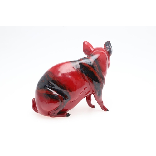 690 - ROYAL DOULTON PRESTIGE FLAMBE - 2007 YEAR OF THE PIG. A Royal Doulton flambe model of a Pig, BA 78, ... 